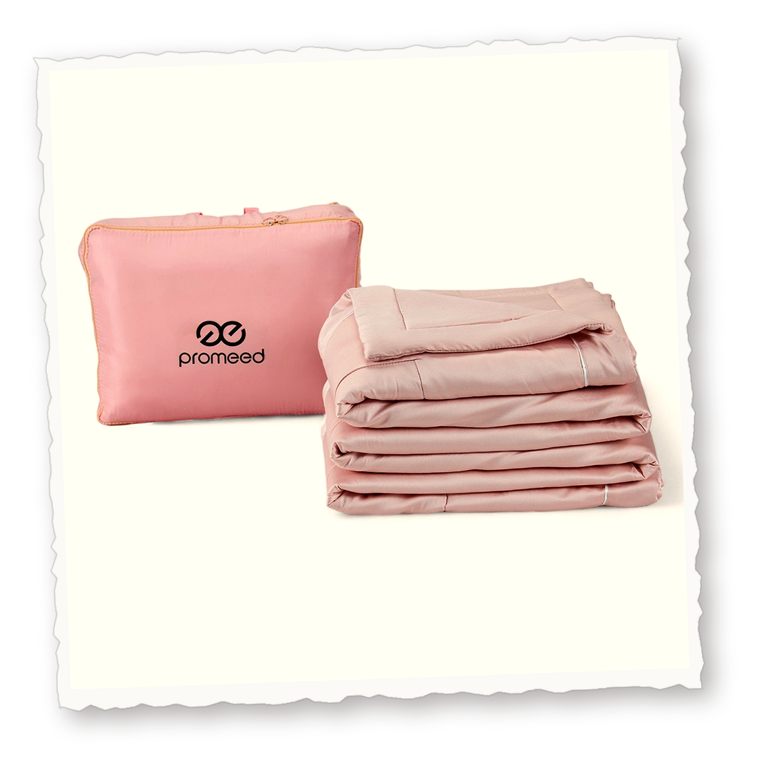 Promeed hydrating silk pillowcase in champagne